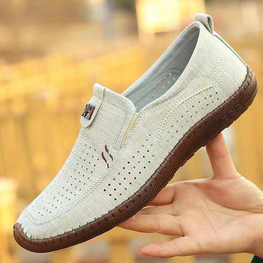 【39-44】Mokasyny dla mężczyzn Buty wsuwane Komfort Casual Materiałowe Oddychające